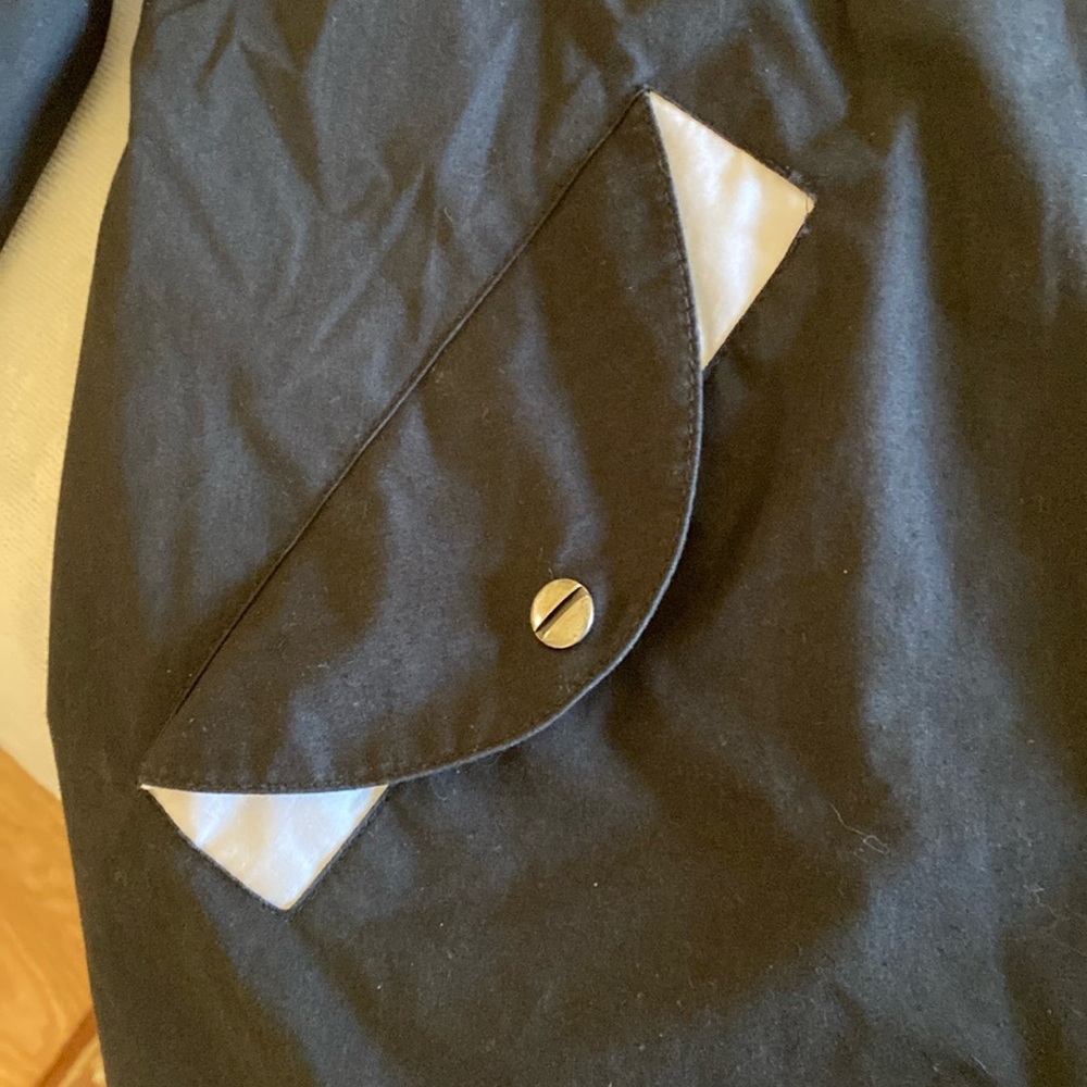 London Fog Black and White Windbreaker Jacket - Picture 9 of 11